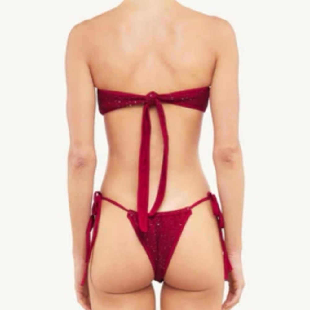Asta Resort Mía knitted bikini in wine - Picture 2 of 5
